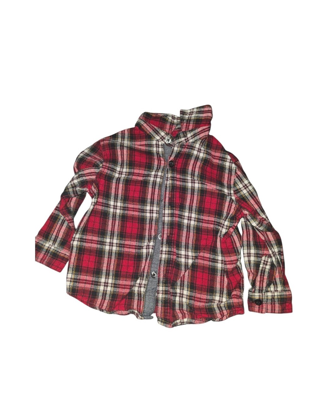 9/8/29. Cherokee Red Plaid Button-Down Shirt for Boys